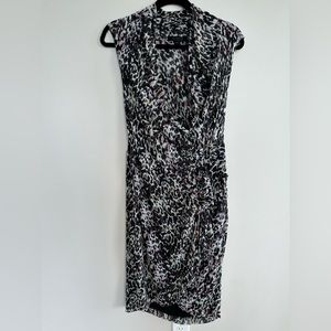 All Saints Leopard side gathered dress
